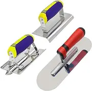 Stainless Steel Trowel Concrete Edger andGroover Tools Set Stainless Steel Concrete Hand Edger Masonry Construction Hand Tool