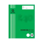 5 x Olympic Exercise Book Feint Ruled 8mm 240 Pages 225 x 175mm Green 140781