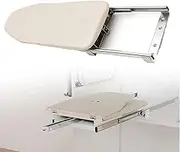 Ironing Board Retractable Pull Out Ironing Board Closet Sliding Out Swivel Iron Board Mounted in Drawer with Heat Resistant Ironing Cover, Retractable Pull Out Folding Ironing Board Foldable