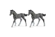 2x Schleich Kids Childrens Toy Figurine Trakehner Foal Pretend Animal 3y+