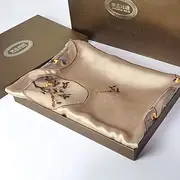 Women's Silk Scarf,Hand Embroideryfashion Sunscreen Shawls Wraps for Headscarf&Neck High-End Gift,D,65 * 190CM