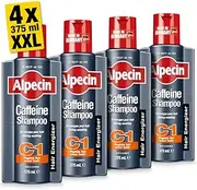 Alpecin C1 Caffeine Shampoo 4x 375ml | Hair Energizer Supports Natural Hair Growth | Shampoo for Stronger and Thicker Hair