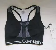 CALVIN KLEIN PERFORMANCE MEDIUM IMPACT REVERSIBLE SPORT BRA, SIZE XS