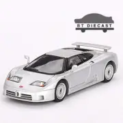 MINI GT BUGATTI EB110 GT 1/64 DIECAST MODEL CAR GRIGIO CHIARO SILVER MGT00704