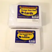 Card Making Blank White Greeting Card Set 50 Cards & Envelopes And 50 Post Cards