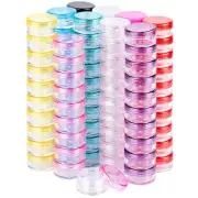 Sample Container,5 Gram Empty Plastic Cosmetic Pot Jars for Eye Shadow Nails ...