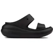 Crocs Womens Classic Crush 2 Strap Platforms Shoes Black