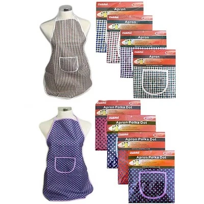12 Pk Kitchen Aprons With Pockets Waterproof Chef Bib Unisex