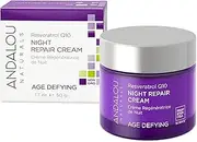 [Andalou Naturals] Age Defying Resveratrol Q10 Night Repair Cream, 50 g