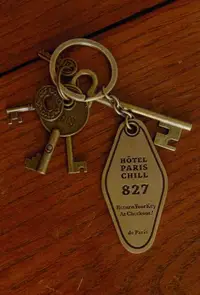 在飛比找誠品線上優惠-韓國 HÔTEL PARIS CHILL 復古鑰匙扣/ 82