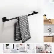 ACA Bathroom 600mm Single Towel Rack Rail Ring Stainless Steel Holder Bar Black