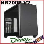 Cooler Master MasterBox NR200P V2 Tempered Glass Mini-ITX Case Black NO PSU