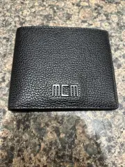 MCM Tech Embossed Leather Wallet