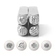 ImpressArt Texture Series 2 Metal Stamps Pack DIY Jewelry & Craft Punch 4pc Set
