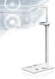 Ultrasonic Height and Weight Scale, 200KG Smart Weight Scale with LCD Display, Body Fat Measuring Instrument, Dual Mode Switching, Two Power Supply Drives, Non Slip Base, for Hospital