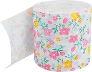WEKAMOS 1 Roll Colorful Printed Roll Paper Versatile Napkin Toilet Paper Beautiful Floral Design for Handkerchiefs Safe Pulp Material for Home Parties