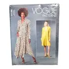 Vogue Sewing Pattern By Design Long or short Dress IN Style LRG, XLG. XXL