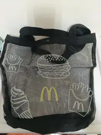 在飛比找Yahoo!奇摩拍賣優惠-麥當勞全新黑色網紗購物袋