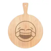 Laughing Crying Emoji Pizza Board Paddle Wooden Funny Face
