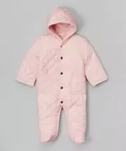 Leveret Girls' Snowsuits - Light Pink Bunting 3M