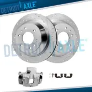 Rear Drilled Rotors & Right Brake Caliper for 2002-09 Trailblazer Envoy SSR 9-7X (for: Saab)