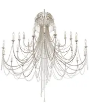 Crystorama Arcadia 28 Light Antique Silver Chandelier