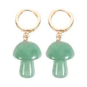 Aventurine Mushroom Earrings