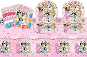 Zempertoopa Bluey Paper Plates Children's Birthday Decoration, Birthday Party Set Decoration Birthday, Party Tableware Birthday Decoration, for Party Decorations on the Theme of Children's Birthday 10