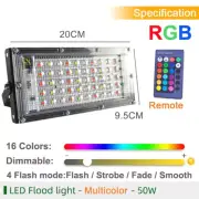 240V RGB LED Flood Light Waterproof Outdoor Floodlights Security Spotlight lamp