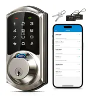 Veise Fingerprint Smart Lock for Front Door, 7-in-1 Keyless Entry Deadbolt wi...