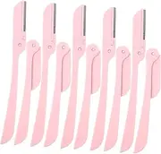 Ipetboom Professional Eyebrow Razor Kit 10pcs Stainless Steel Trimmers Tweezers Face Hair Removal Tool for Women