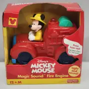 NEW Disneys Mickey Mouse Fire Engine Fire Truck-Light & Siren Sound