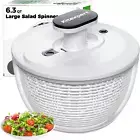 Effective Large Salad Spinner 6.3 Qt,Easy to Use Pro Pump Spinner with Bowl, One