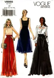 Vogue Sewing Pattern 8955 V8955 Womens Pants Size 6-8-10-12-14 NEW
