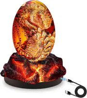 Lava Dragon Egg Toys with Luminous Base for over 36 Months, Handmade Crystal