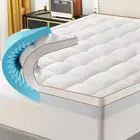 Memory Foam Mattress Topper 5 inch, Egg Crate Mattress Cover with Breathable ...