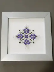 Framed Needlework - Purple Crystal