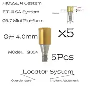 5Pcs For HIOSSEN ET III SA Locat0r System Mini Implant Abutment Ø3.7mm 4.0mm GH