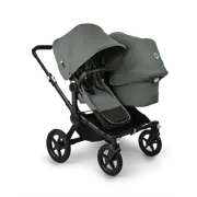 Bugaboo Donkey 5 Duo bassinet and seat pram Forest green sun canopy, forest green fabrics, black chassis