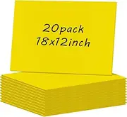 20 Pcs Yellow Poster Board Corrugated Plastic Board for Projects Art Crafts Blank Yard Signs Corrugated Plastic Sheets, IKAYAS 17.5 x 12 Inches White Blank Yard Signs Outdoor Corrugated Plastic Signs