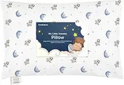 Toddler Pillow with Pillowcase - My Little Dreamy Pillow - Organic Cotton Toddler Pillows for Sleeping, Kids Pillow, Travel Pillows for Sleeping, Mini Pillow, Toddler Bed Pillows (Space Drift)