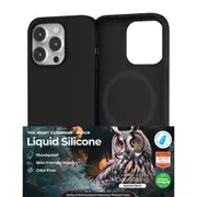 iPhone 16 Plus Impact-Resistant Case Cover With Non-Toxic Liquid Silicone: Soft, Stain-Proof And MagSafe Compatible - Black