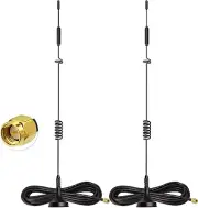 2pcs 4G LTE Magnetic Base MIMO SMA Male Antenna for Cell Phone Signal Booster