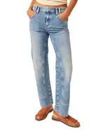 Free People We The Free Risk Taker High Rise Straight Jeans in Mantra