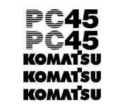 Komatsu PC45 Mini Excavator Vinyl Decals Sticker Emblem Graphics PC45-1