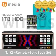 TJ Media K2 Karaoke Machine System 1TB + Keyboard Remote Control + Song Book_
