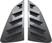 Pair Car Rear Side Window Quarter Louver Trim Exterior Accessories Compatible for VW Polo MK6 2018-2023 Polo Louvers(Carbon Fiber Look)