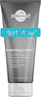 KERACOLOR Text lt Up Texturizing Cream for Curly Hair - Color Preserving that Enhances Curls and Waves - Provides Heat Protection, 6 fl. oz.