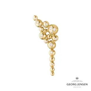 【Georg Jensen 官方旗艦店】MOONLIGHT GRAPES 耳環-左耳(18K黃金 鑽石 耳環)