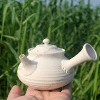 在飛比找Yahoo!奇摩拍賣優惠-小茶爐功夫茶爐戶外旅行茶具白泥砂銚壺側把壺陶壺煮水壺火爐小號